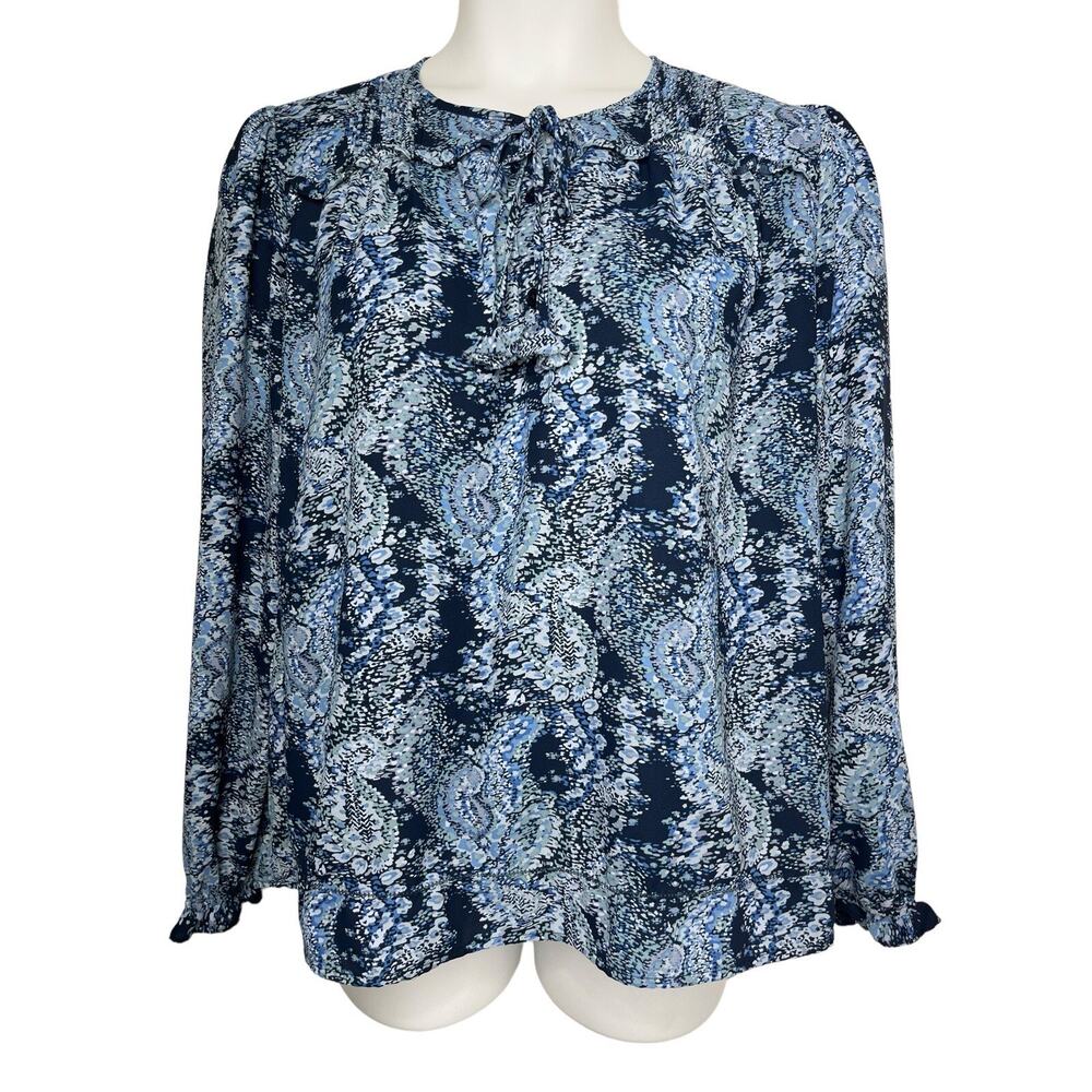 Joie Women's Large L‎ Floral Paisley Tunic Top Long Sleeve Blouse